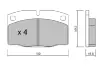 Комплект тормозных колодок, дисковый тормоз AISIN BPOP1004 (фото 1)