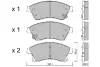 Комплект тормозных колодок, дисковый тормоз AISIN BPOP1014 (фото 1)
