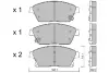 Комплект тормозных колодок, дисковый тормоз AISIN BPOP1015 (фото 1)