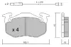Комплект тормозных колодок, дисковый тормоз AISIN BPRE1008 (фото 1)