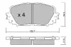 Комплект тормозных колодок, дисковый тормоз AISIN BPTO1005 (фото 1)