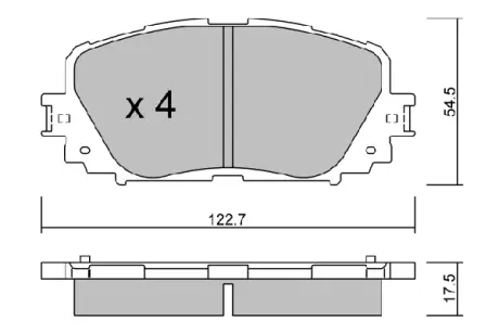 Комплект тормозных колодок, дисковый тормоз AISIN BPTO1005