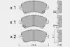 Комплект тормозных колодок, дисковый тормоз AISIN BPTO1009 (фото 1)