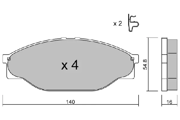 Комплект тормозных колодок, дисковый тормоз AISIN BPTO1913 (фото 1)