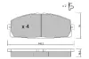 Комплект тормозных колодок, дисковый тормоз AISIN BPTO1914 (фото 1)