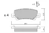 Комплект тормозных колодок, дисковый тормоз AISIN BPTO2001 (фото 1)