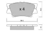 Комплект тормозных колодок, дисковый тормоз AISIN BPTO2007 (фото 1)