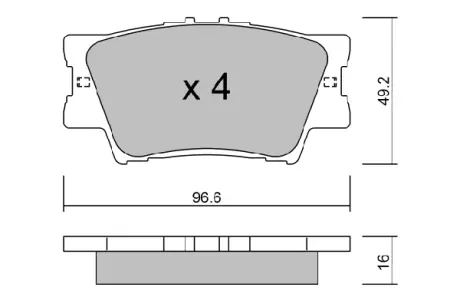 Комплект тормозных колодок, дисковый тормоз AISIN BPTO2007