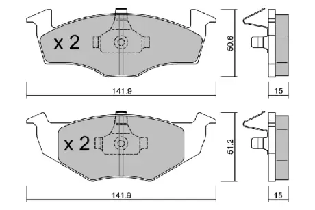 Комплект тормозных колодок, дисковый тормоз AISIN BPVW1005