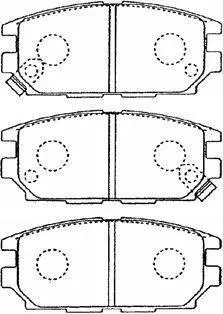 Комплект тормозных колодок, дисковый тормоз AISIN D2N036 (фото 1)