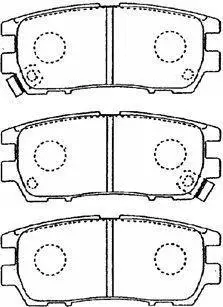 Комплект тормозных колодок, дисковый тормоз AISIN D2N037 (фото 1)