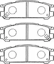 Комплект тормозных колодок, дисковый тормоз AISIN F2N012 (фото 1)