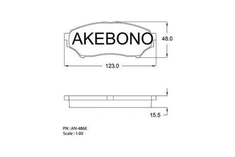Колодки торм. перед. Mitsubishi Pajero io/Jr/Mini/Pinin PN-3417/845 01 AKEBONO AN486K