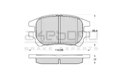Колодки торм. перед. Toyota Harrier/Lexus RX 300->03 AKEBONO AN678WK