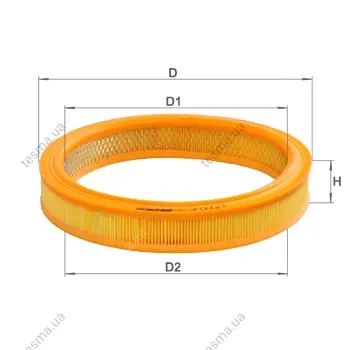 Фильтр воздушный. Фільтр повітряний. Air filter. ALPHA FILTER AF0002 (фото 1)