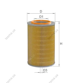 Air filter, primary. Фильтр воздушный, основной ALPHA FILTER AF151 (фото 1)