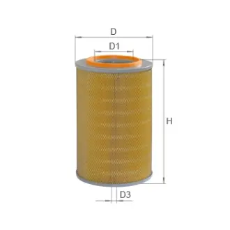 Air filter, primary. Фильтр воздушный, основной ALPHA FILTER AF151