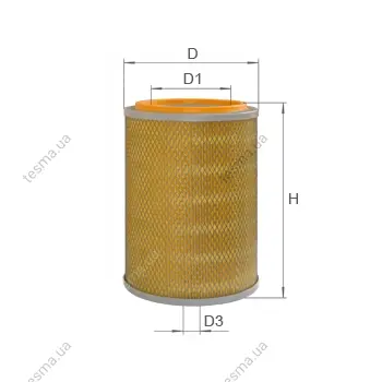 Air filter, primary. Фильтр воздушный, основной ALPHA FILTER AF163 (фото 1)