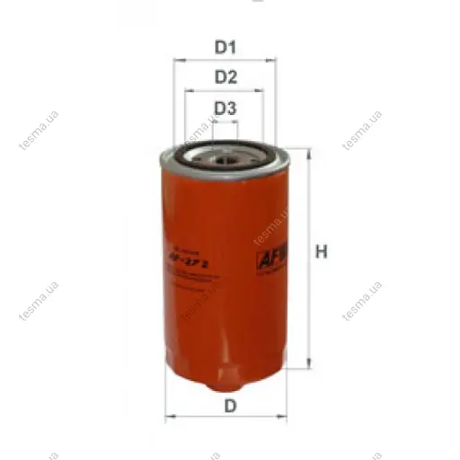 Фільтр оливи ALPHA FILTER AF272 (фото 1)