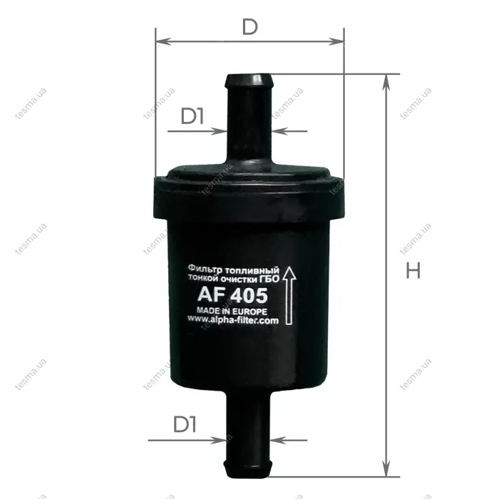 Фильтр топл. тонкой очистки 12-12 ГБО (пр-во) ALPHA FILTER AF405 (фото 1)