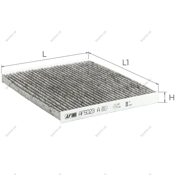 Фільтр салону (з акт вугіллям) HYUNDAI Accent III Альфа ALPHA FILTER AF5023a (фото 1)