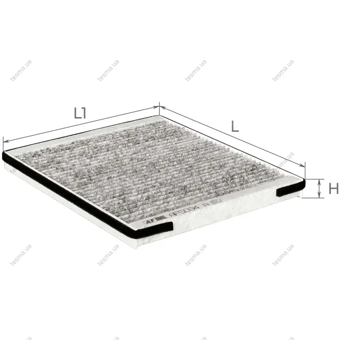 Фільтр салону ВАЗ 2170 Priora (2170-8122020-10) конд. HALLA (вугільн.) ALPHA FILTER AF5034a (фото 1)