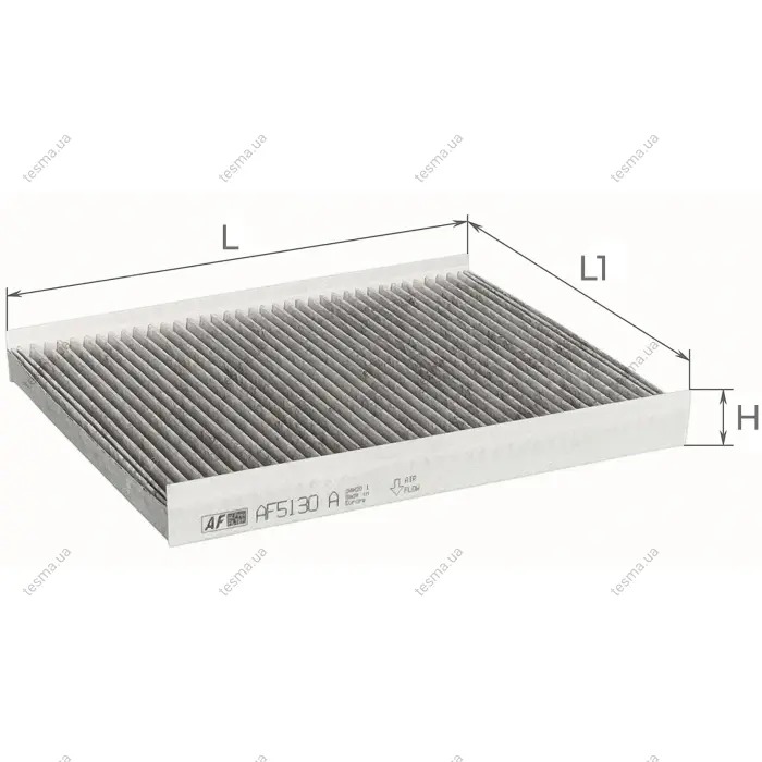 Фільтр салону (з акт вугіллям) HYUNDAI Santa Fe II Альфа ALPHA FILTER AF5130a (фото 1)