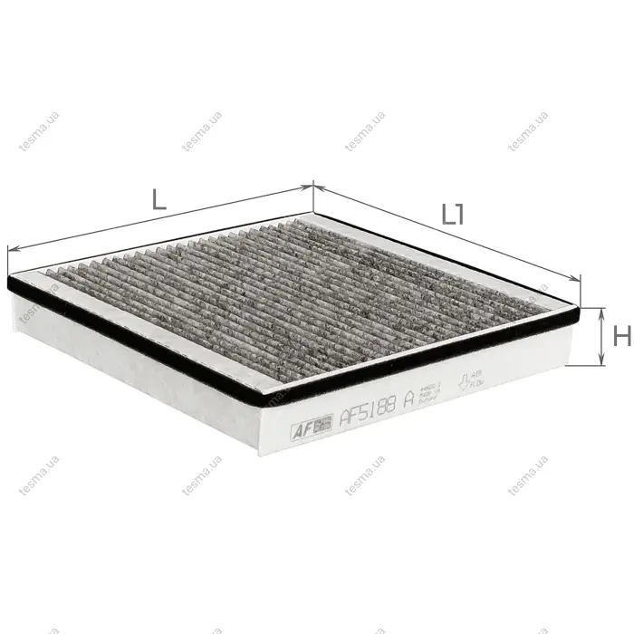 ALPHA DB фільтр салону (вугілля) Smart 98- ALPHA FILTER AF5188A (фото 1)