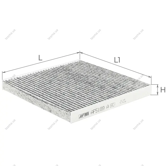 ALPHA DB фільтр салону (вугілля) Smart Fortwo 07- ALPHA FILTER AF5189A (фото 1)