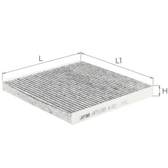 ALPHA DB фільтр салону (вугілля) Smart Fortwo 07- ALPHA FILTER AF5189A