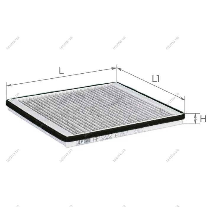 Фільтр салону Chery M11 11- (вугільний) ALPHA FILTER AF5222a (фото 1)