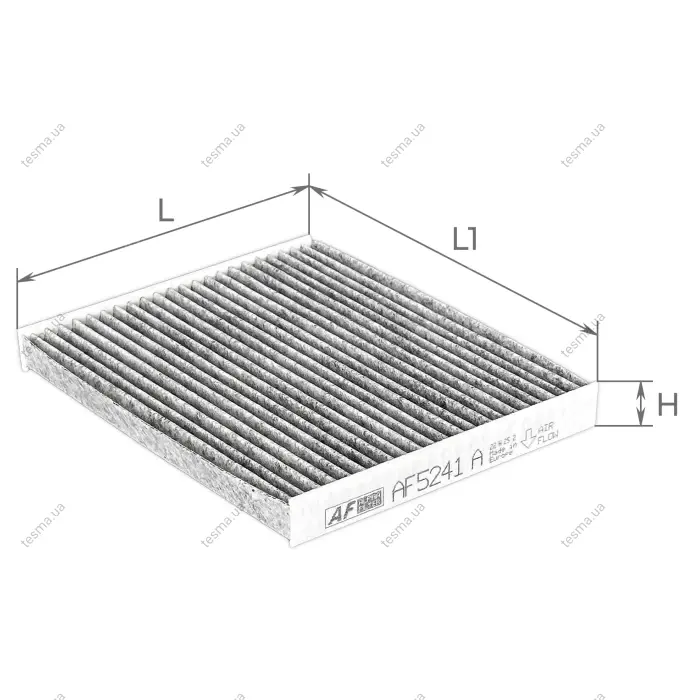 Фільтр салону Great Wall Haval H3/H5 10- (вугільний) ALPHA FILTER AF5241A (фото 1)
