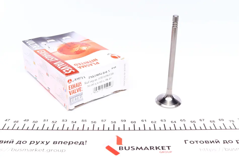 Клапан випускний PSKO054-B-0-N (6х30х98.4 мм. 1 шт.) AMP PSKO054B0N (фото 1)