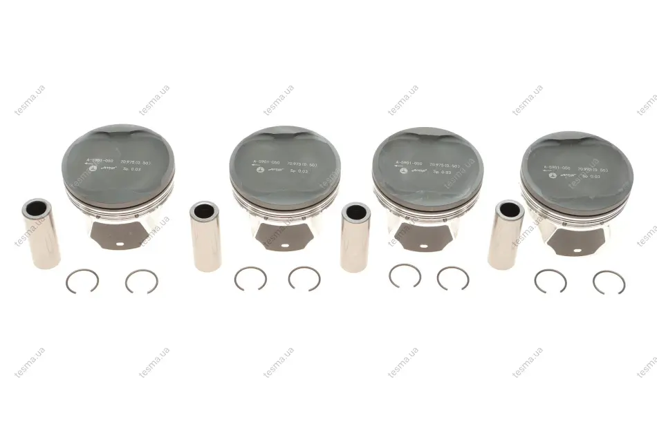 поршень ravon R2 1.2 15- (71.00mm/+0.50) (к-кт 4 шт) AMP PX-RAV-4A-5901-050 - фото 1