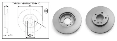 Диск гальмівний пер. VW T5-T6 03-> 308mmx295mm APPLUS 61315AP