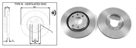 Диск гальмiвний передній (кратно 2) PEUGEOT 206 Хетчбек (2A/C) (08/98-)  APPLUS 61341AP