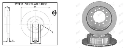 Диск тормозной задний (кратно 2) TOYOTA LAND CRUISER PRADO 2.8, 3.0 (-20) (61899 APPLUS 61899AP