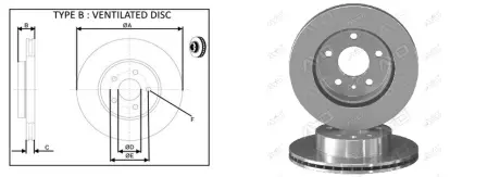Диск тормозной передний (кратно 2) MB V-Class (638/2) (08/96-07/03) APPLUS 61997AP