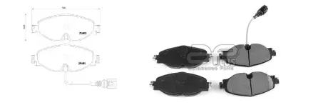 Колодка гальмiвна перед VW GOLF VIII универсал (CG5) (07/20-) APPLUS 71265BAAP