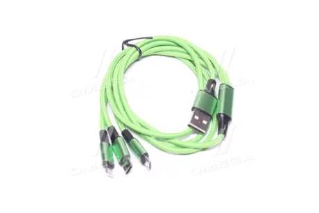 Кабель 3 в 1, USB MicroUSB+TypeC+Lightning, 1м <> ARMER ARMMC001