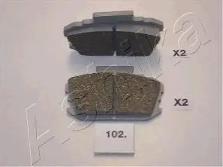 Комплект тормозных колодок, дисковый тормоз ASHIKA 5001102