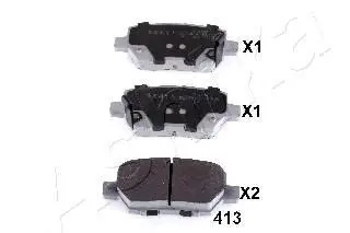 Комплект тормозных колодок, дисковый тормоз ASHIKA 5104413