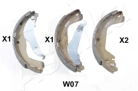 Колодки гальмівні барабанні (комплект 4 шт) ASHIKA 550WW07