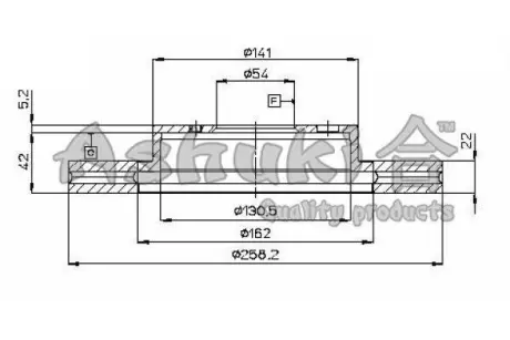 Тормозной диск ASHUKI 09900502