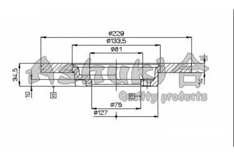 Тормозной диск ASHUKI 09901003