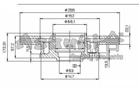 Тормозной диск ASHUKI 09902303