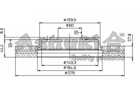 Тормозной диск ASHUKI 09902802