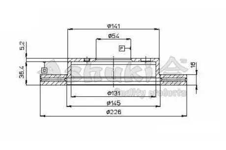 Тормозной диск ASHUKI 09904402