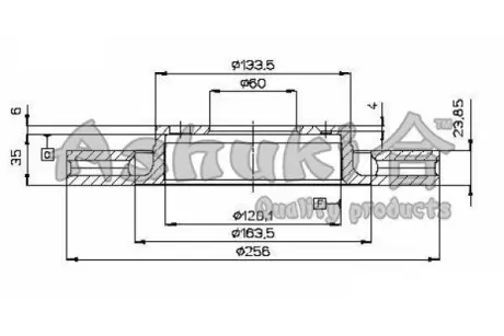 Тормозной диск ASHUKI 09907090