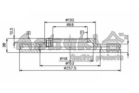 Тормозной диск ASHUKI 09909009